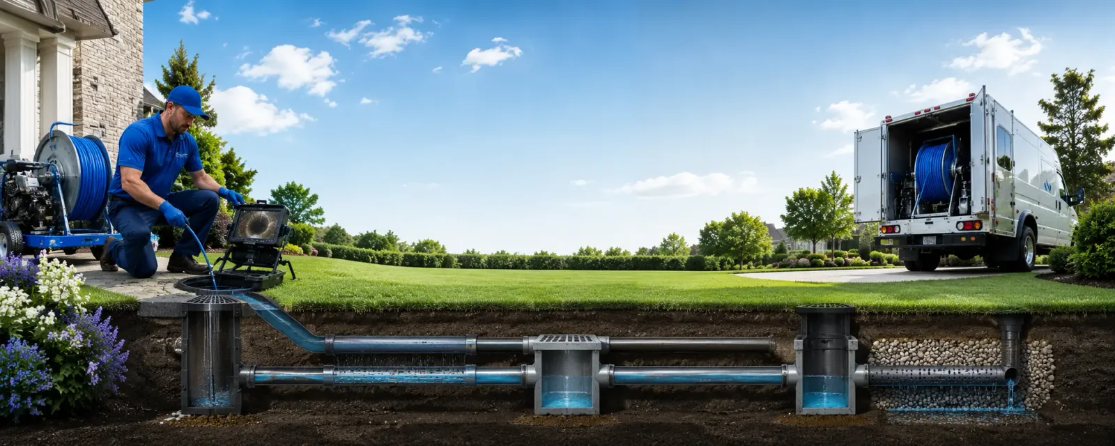 Outdoor drain cleaning information for Limestone, ME